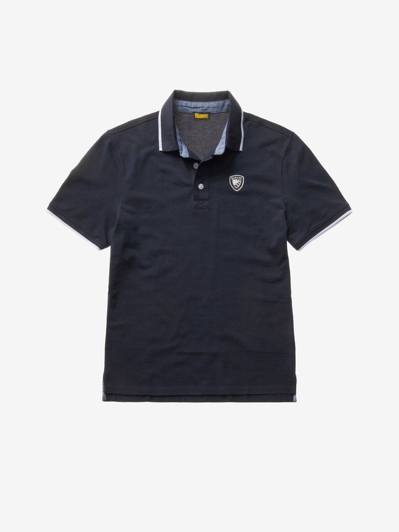 BLAUER
POLO CON INSERTI IN CHAMBRAY 24SBLUT02205 006817