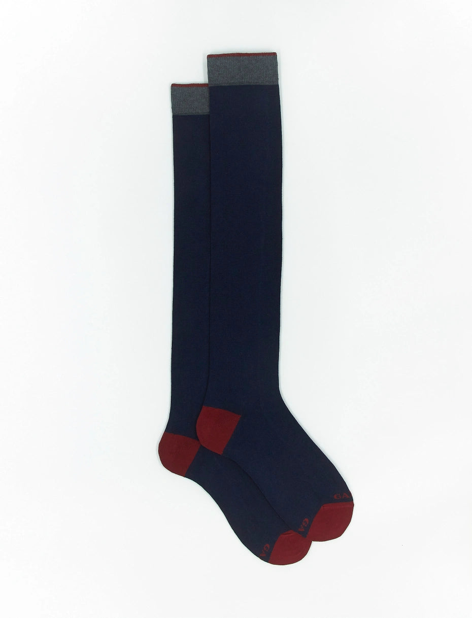 GALLO
CALZE LUNGHE UOMO IN COTONE E CASHMERE TINTA UNITA E CONTRASTI AP102864