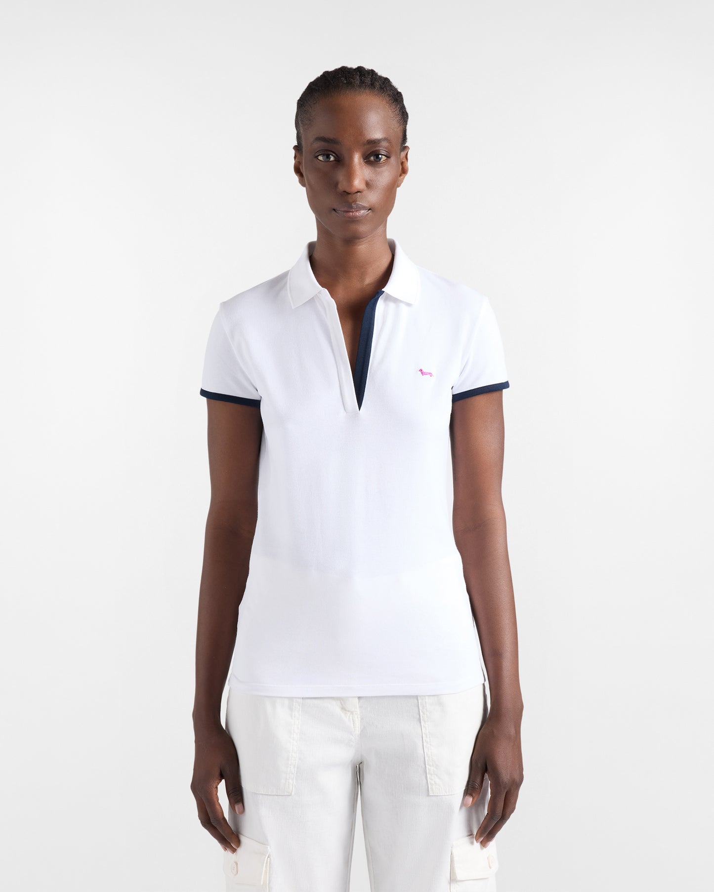 HARMONT&BLAINE
POLO SLIM CON FINTA SENZA BOTTONI LSQD50 020862