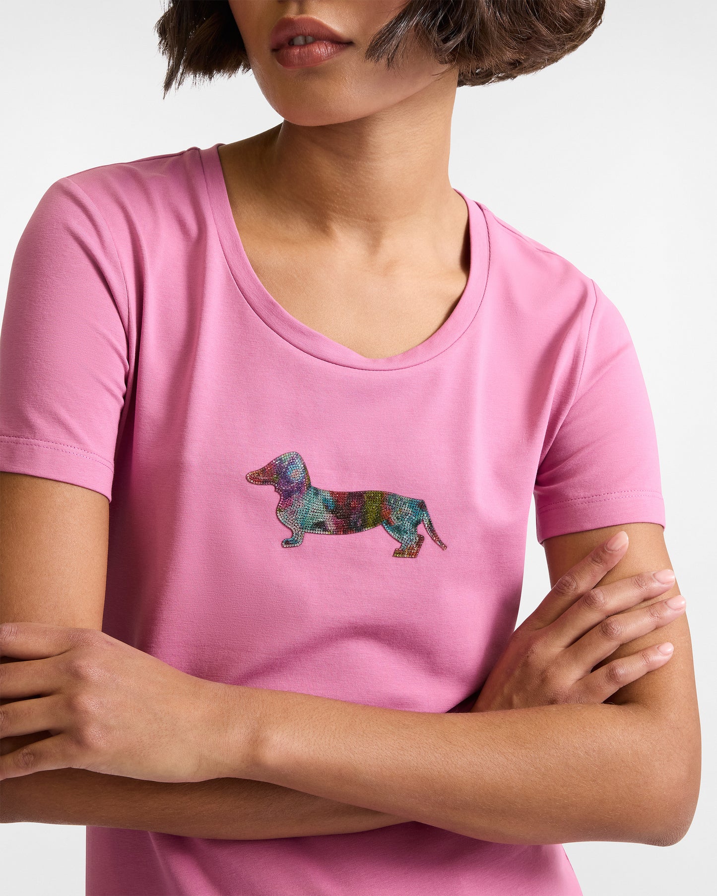 HARMONT&BLAINE
T-SHIRT CON BASSOTTO DECORATO IMPD93 021789