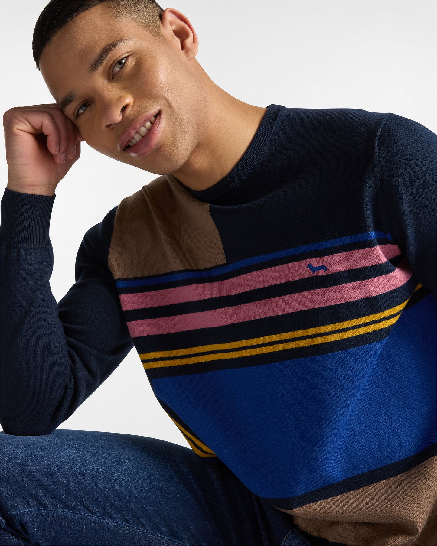 HARMONT&BLAINE
PULLOVER COLOR BLOCK HRP828 030788