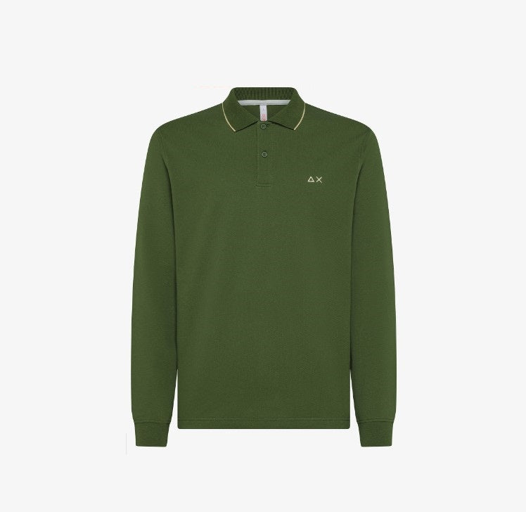 SUN68
POLO SMALL STRIPES ON COLLAR L/S A35111