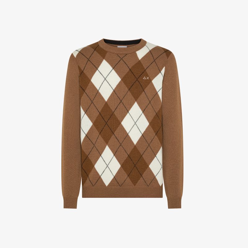 SUN68
MAGLIA IN LANA E CASHMERE CON ROMBI K45160