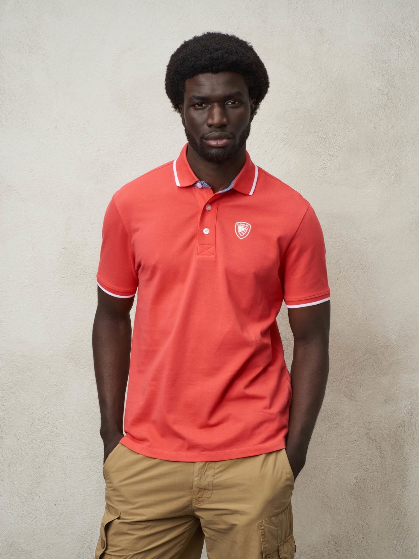 BLAUER
POLO CON INSERTI IN CHAMBRAY 24SBLUT02205 006817