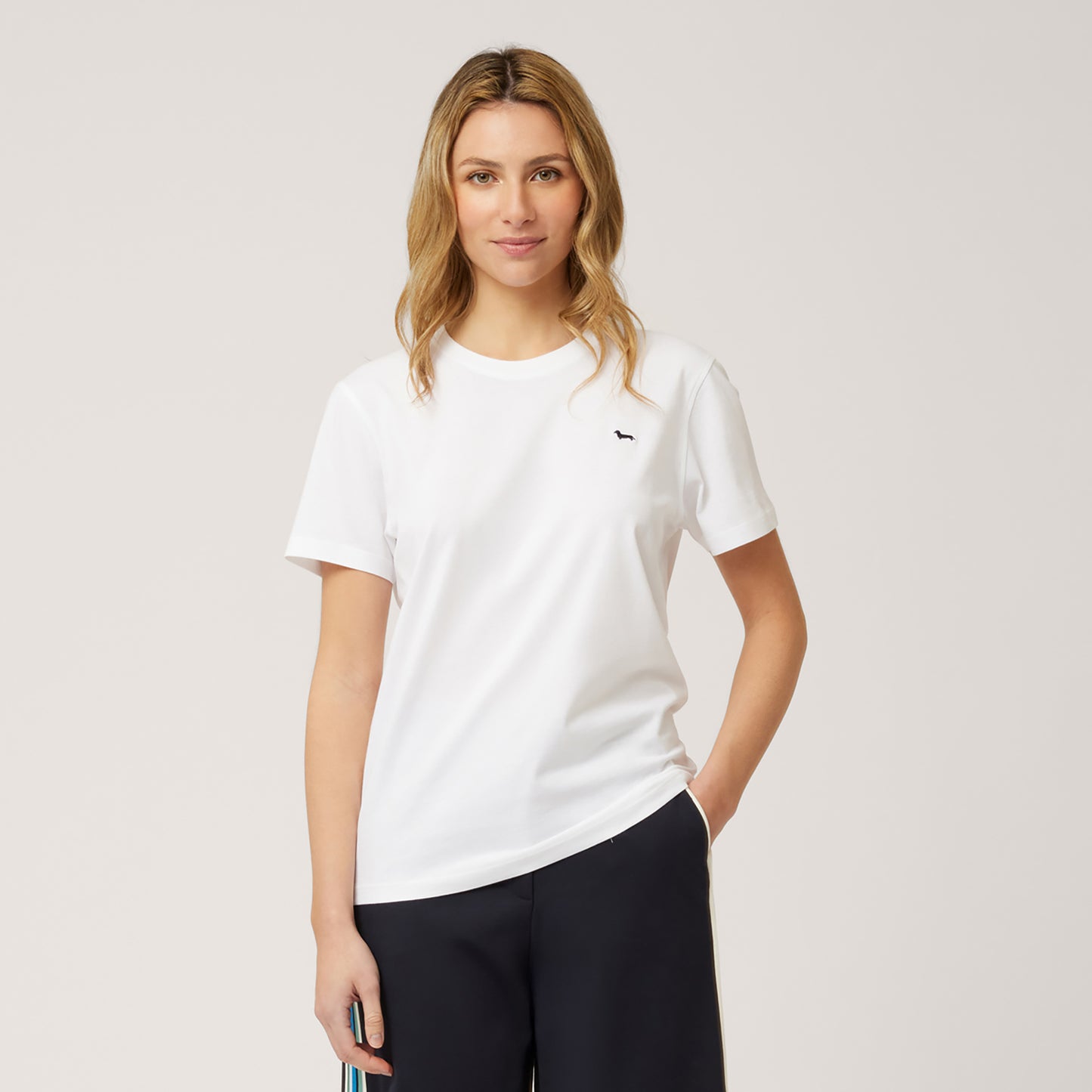 HARMONT&BLAINE
T-SHIRT CON RICAMO BASSOTTO I0ND92 021055