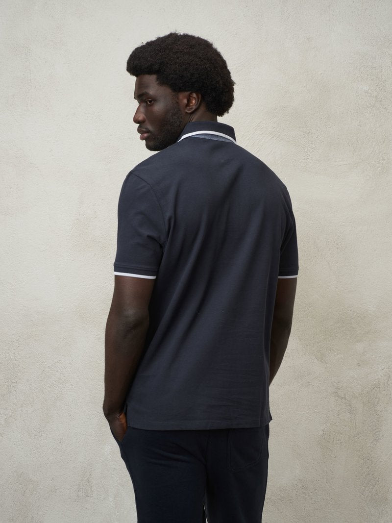 BLAUER
POLO CON INSERTI IN CHAMBRAY 24SBLUT02205 006817