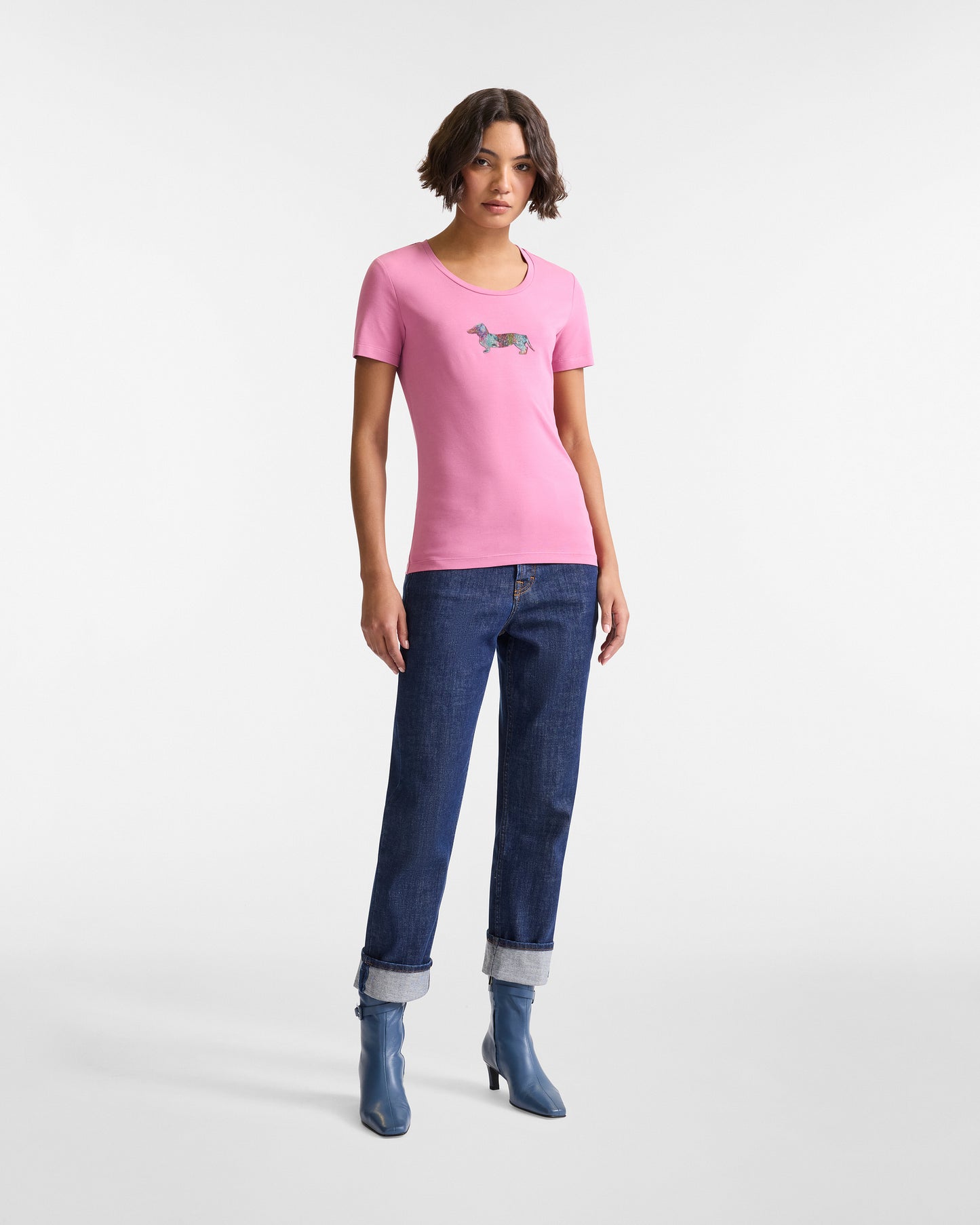 HARMONT&BLAINE
T-SHIRT CON BASSOTTO DECORATO IMPD93 021789