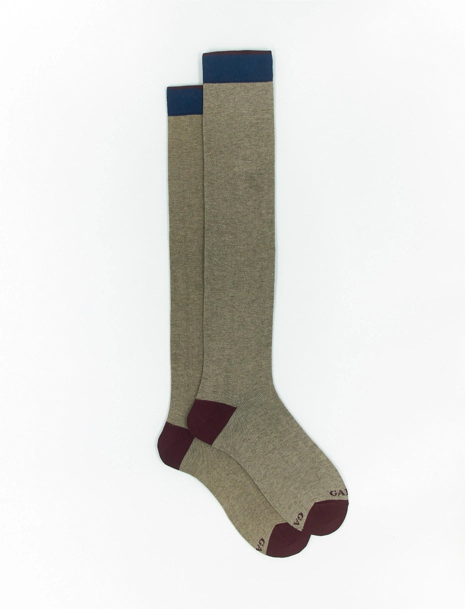 GALLO
CALZE LUNGHE UOMO IN COTONE E CASHMERE TINTA UNITA E CONTRASTI AP102864