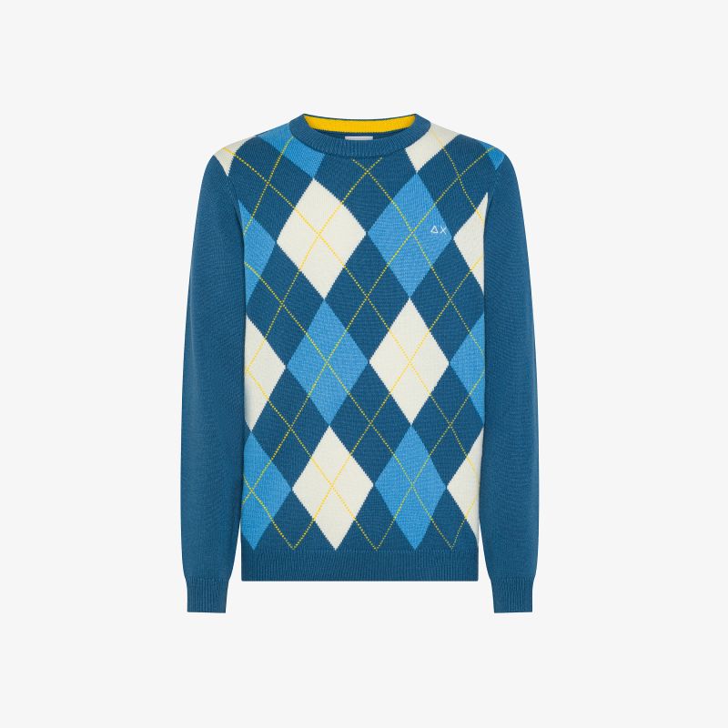 SUN68
MAGLIA IN LANA E CASHMERE CON ROMBI K45160