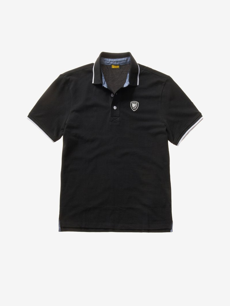 BLAUER
POLO CON INSERTI IN CHAMBRAY 24SBLUT02205 006817