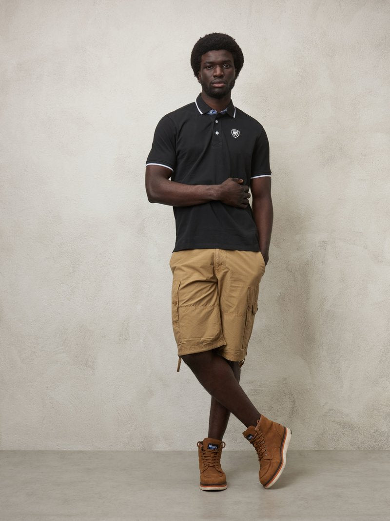 BLAUER
POLO CON INSERTI IN CHAMBRAY 24SBLUT02205 006817