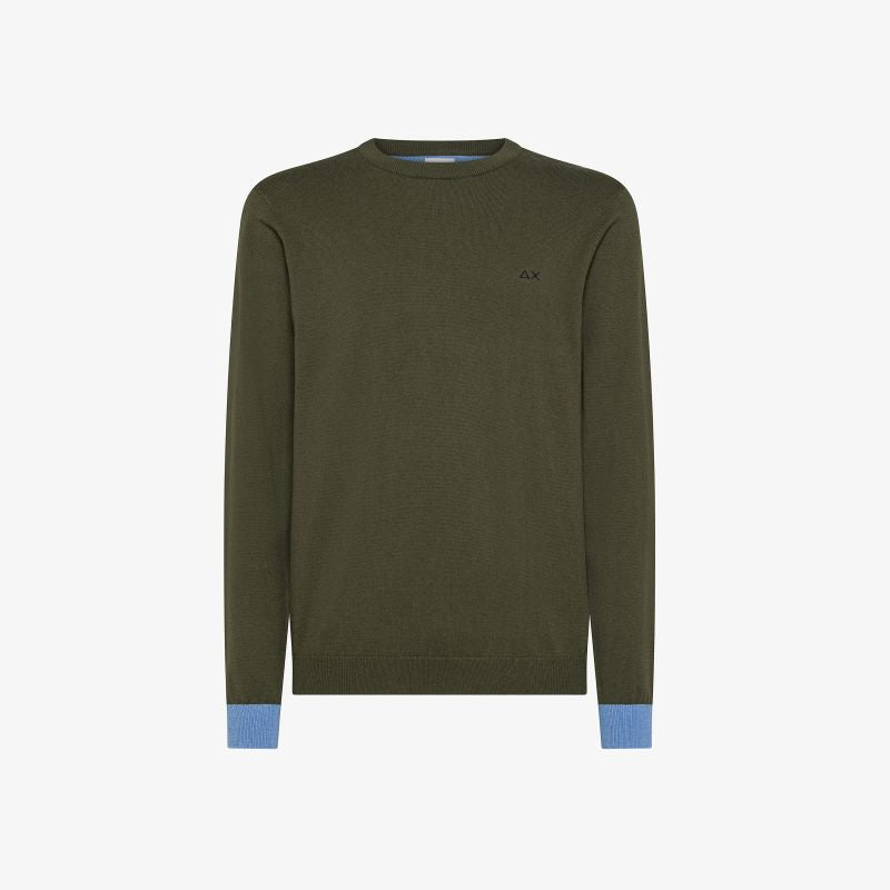 SUN68
MAGLIA IN LANA E COTONE CON PATCH K45143