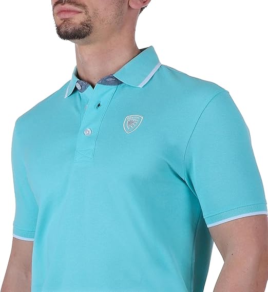 BLAUER
POLO CON INSERTI IN CHAMBRAY 24SBLUT02205 006817