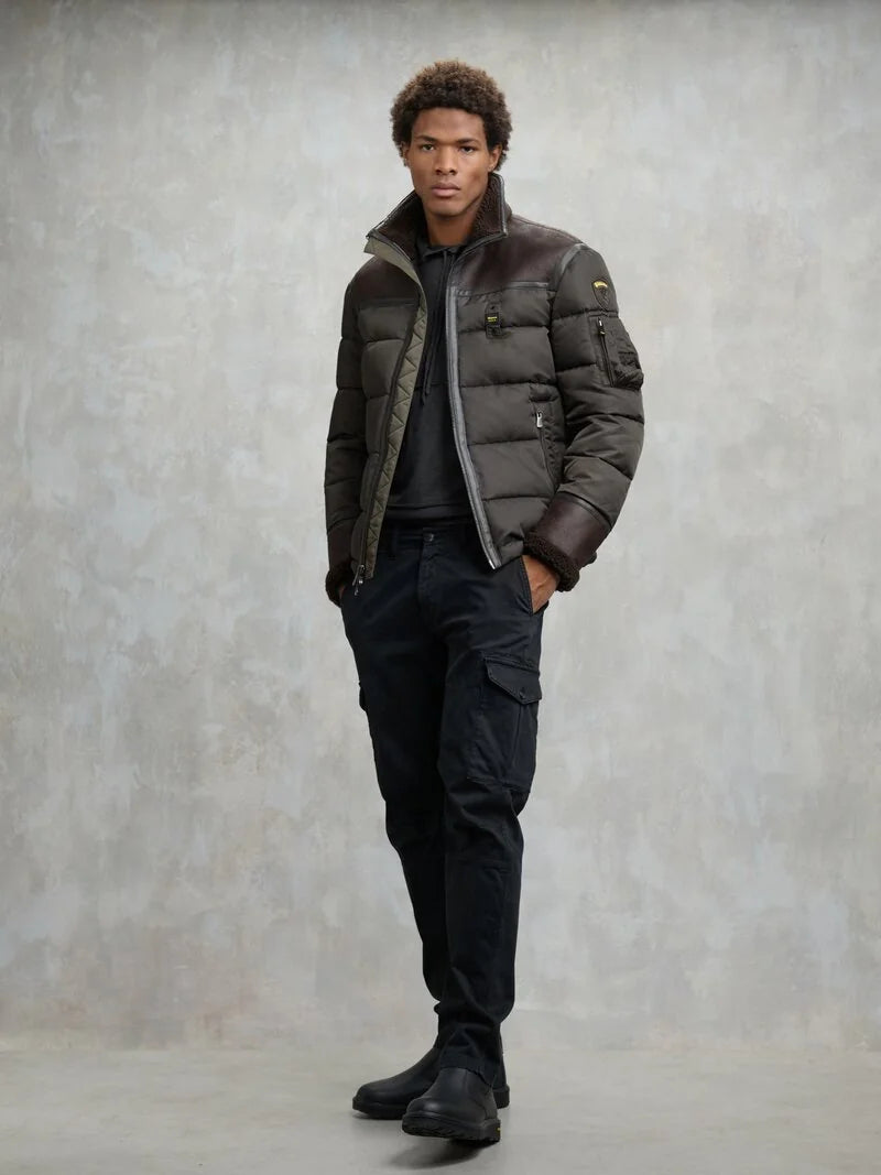 BLAUER
GIUBBETTO NYLON E MONTONE ECO ORGAN 25WBLUC02028 007280