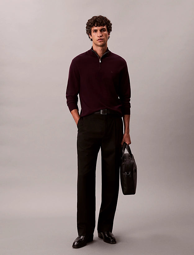 CALVIN KLEIN
MAGLIONE IN LANA MERINO CON ZIP A 1/4 LV04LD318G