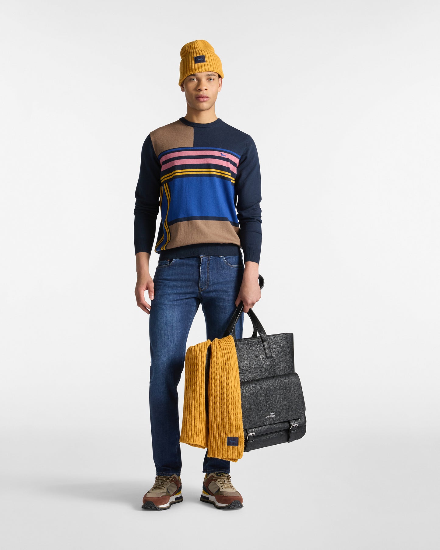 HARMONT&BLAINE
PULLOVER COLOR BLOCK HRP828 030788