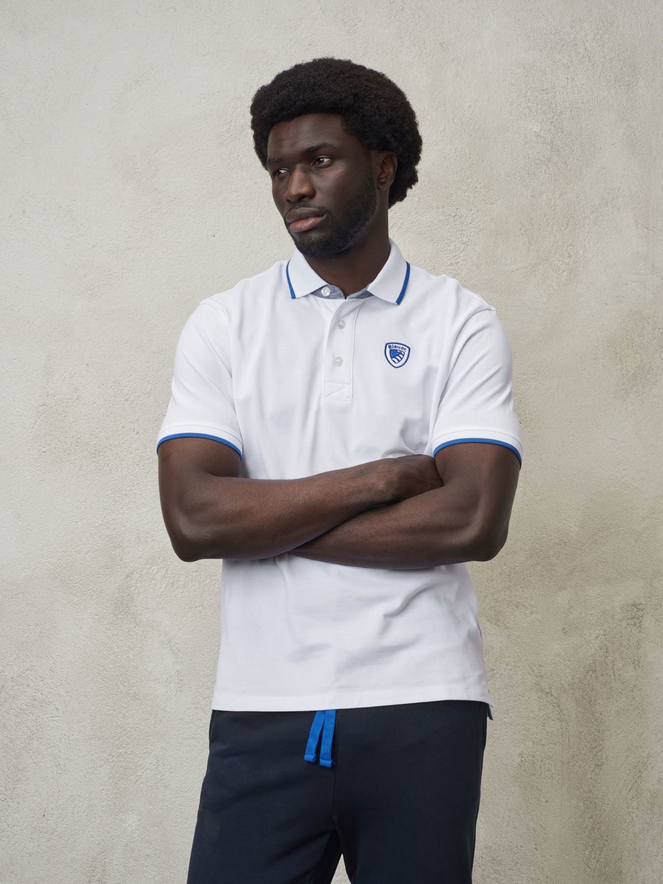 BLAUER
POLO CON INSERTI IN CHAMBRAY 24SBLUT02205 006817