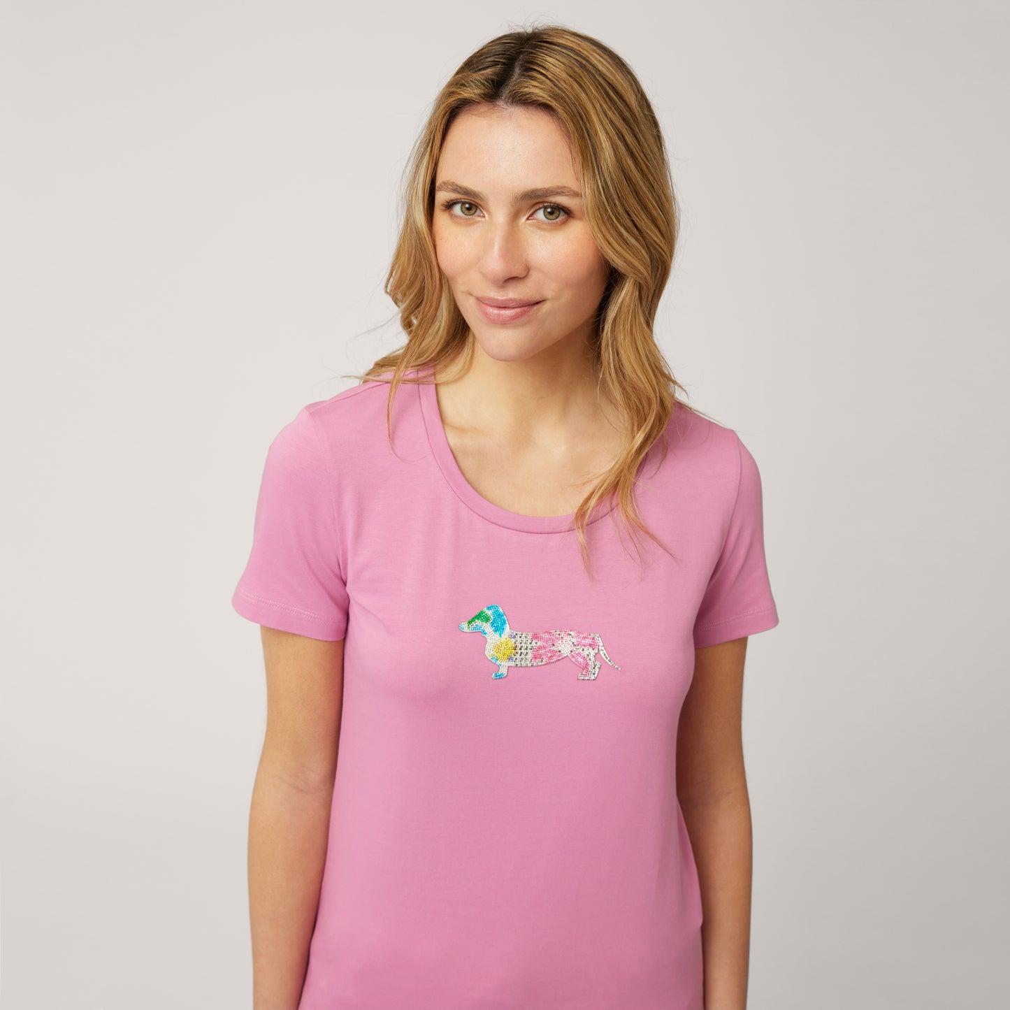 HARMONT&BLAINE
T-SHIRT CON BASSOTTO DECORATO I0NDA0 021800