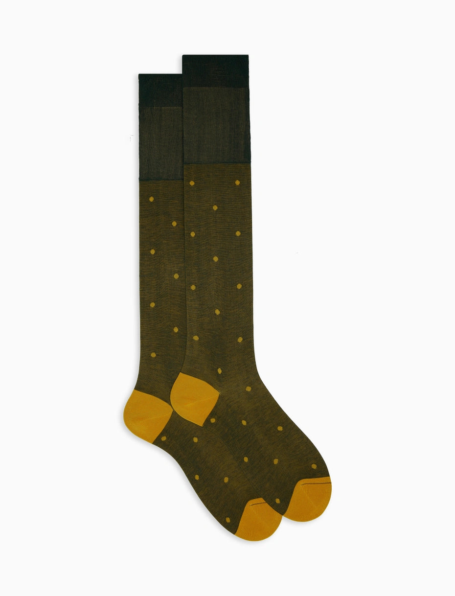 GALLO
CALZE LUNGHE UOMO IN COTONE FANTASIA POIS SU CANGIANTE AP106187
