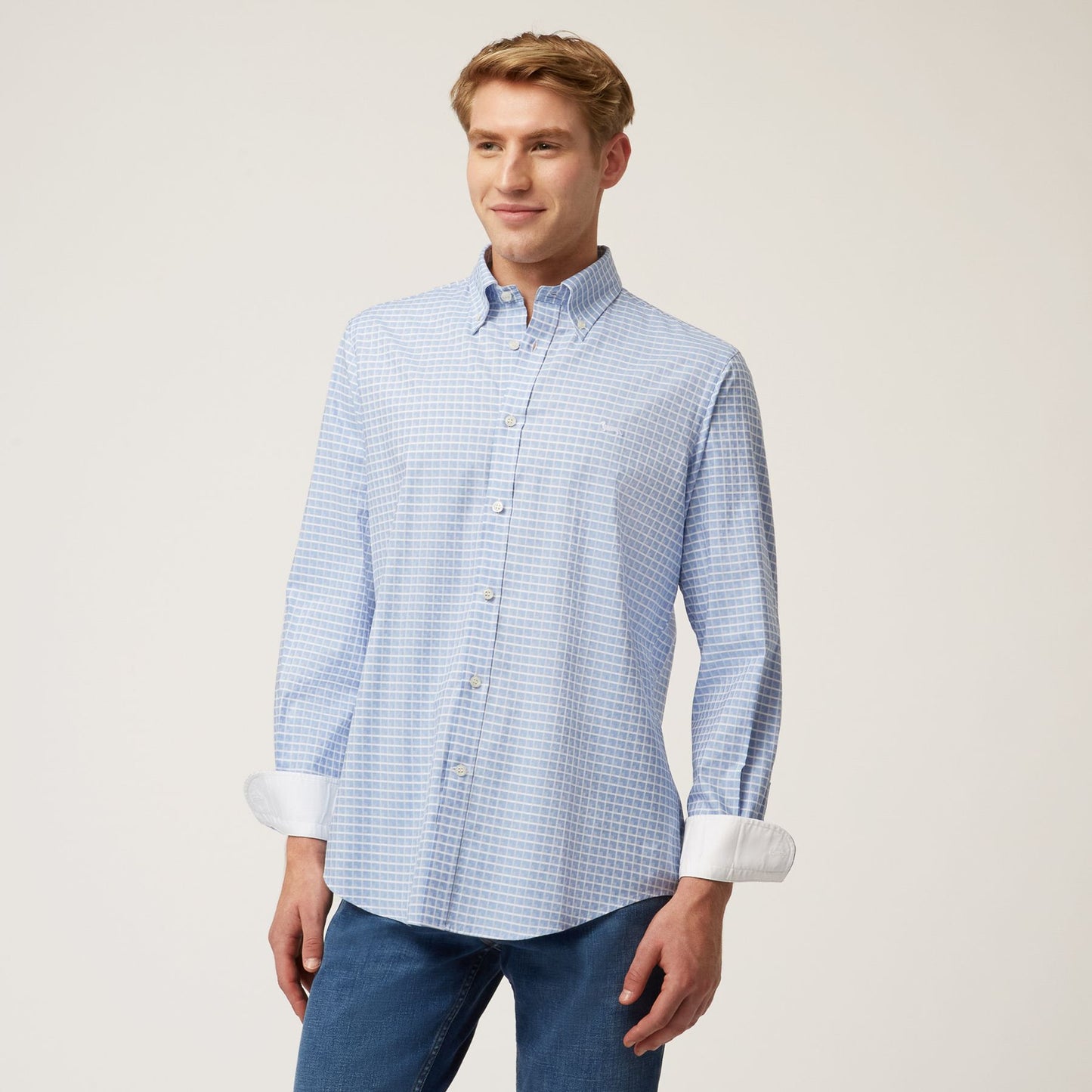 HARMONT&BLAINE
CAMICIA A QUADRETTI IN COTONE E LYOCELL CRK011 012551B