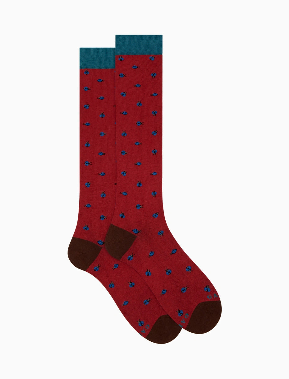 GALLO CALZE LUNGHE UOMO IN COTONE FANTASIA COCCINELLE AP514257
