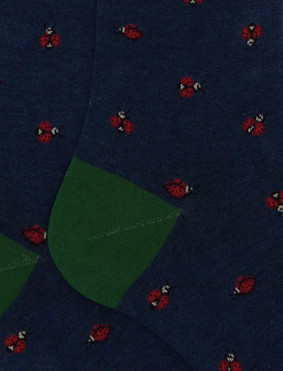 GALLO CALZE LUNGHE UOMO IN COTONE FANTASIA COCCINELLE AP514257