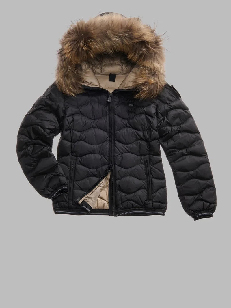 BLAUER
PIUMINO CON BORDO IN PELLICCIA ALDIE 25WBLDC03096 006047