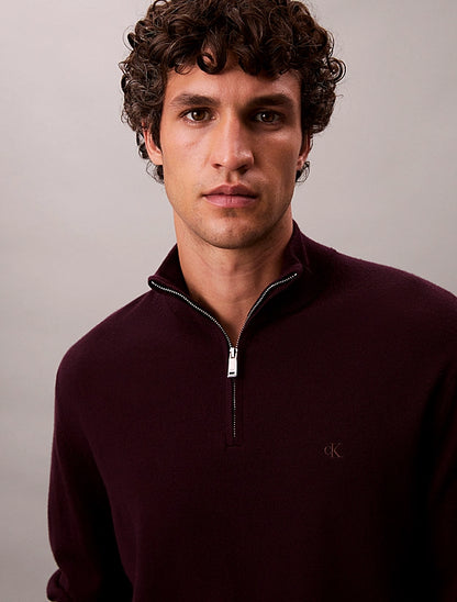 CALVIN KLEIN
MAGLIONE IN LANA MERINO CON ZIP A 1/4 LV04LD318G