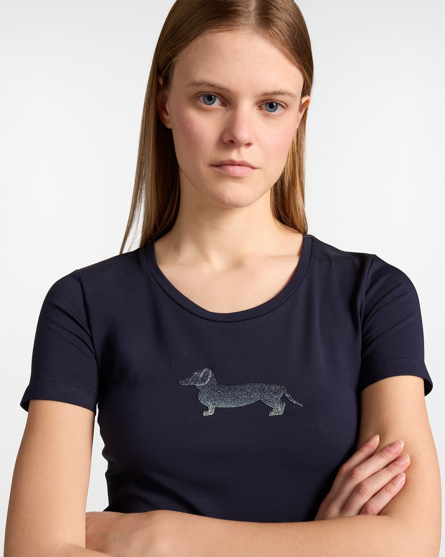 HARMONT&BLAINE
T-SHIRT CON BASSOTTO STRASS IMPD91 021789