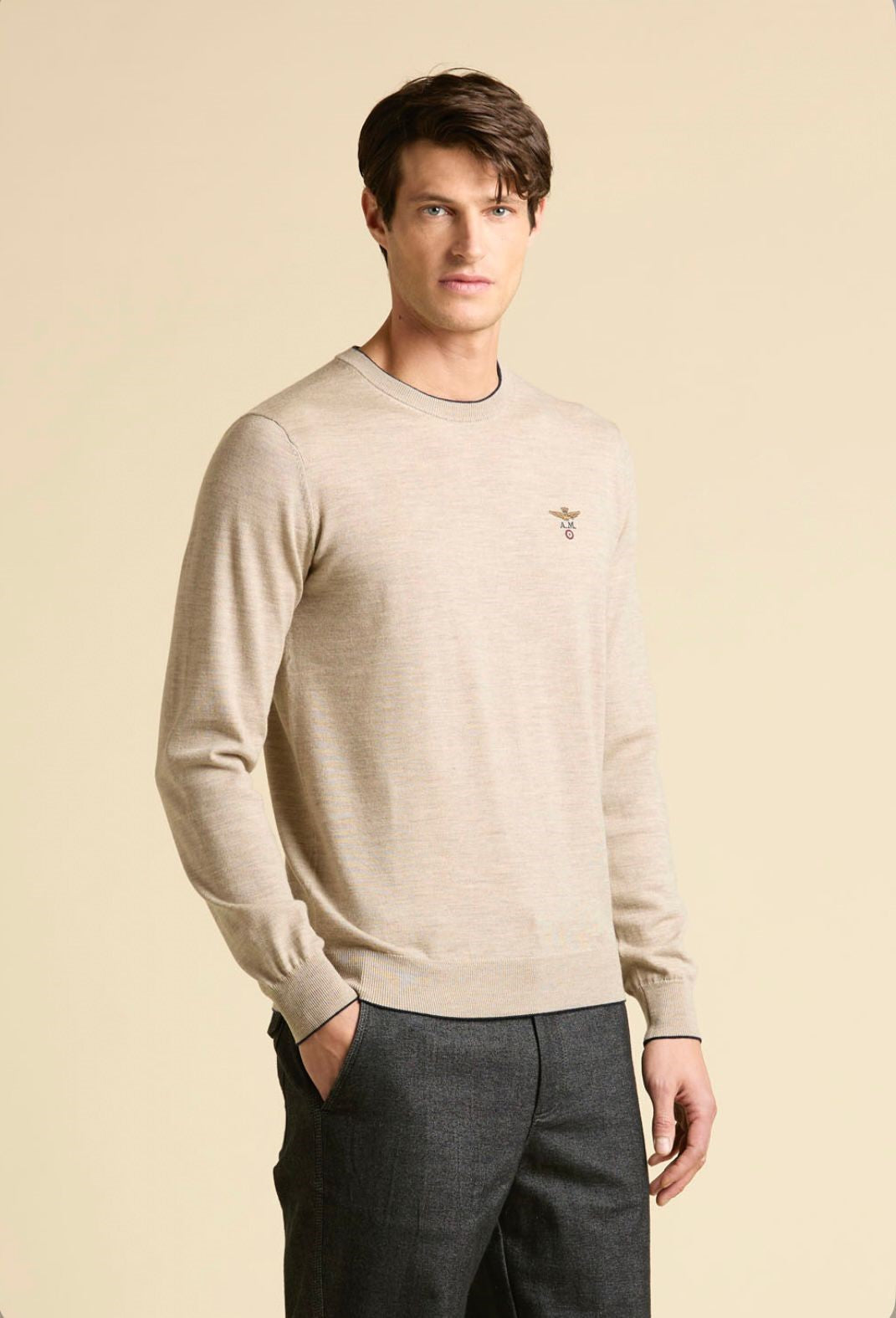 AERONAUTICA MILITARE
MAGLIA GIROCOLLOIN LANA MERINO MA1567UL00415