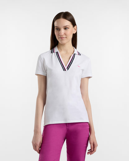 HARMONT&BLAINE 
POLO SLIM COLLO E SCOLLO COSTINA RIGATA LSQDB3 020862