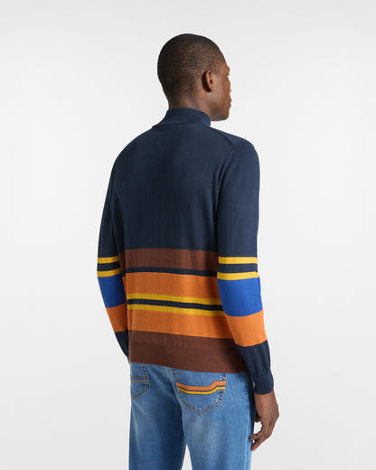 HARMONT&BLAINE
PULLOVER A MEZZA ZIP RIGATO HRP824 030788