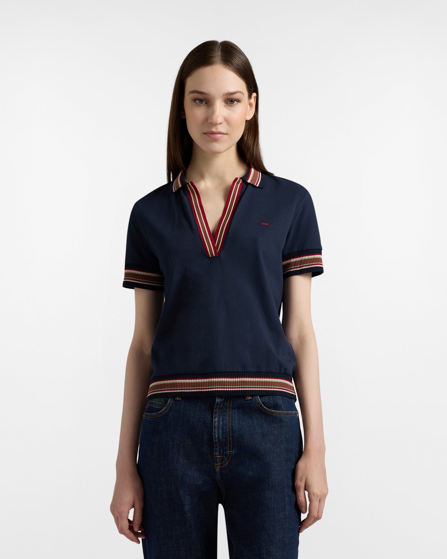 HARMONT&BLAINE 
POLO MORBIDA CON COSTINE MIX COLORI LMQDA2 021727