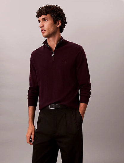 CALVIN KLEIN
MAGLIONE IN LANA MERINO CON ZIP A 1/4 LV04LD318G