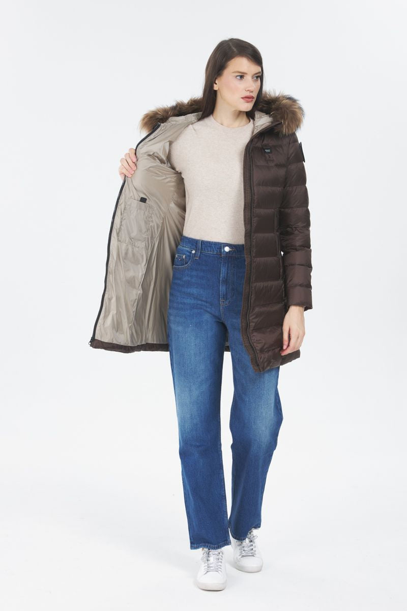 BLAUER 
PIUMINO LUNGO CON PELLICCIA KRISTIN 25WBLDK03103 006047