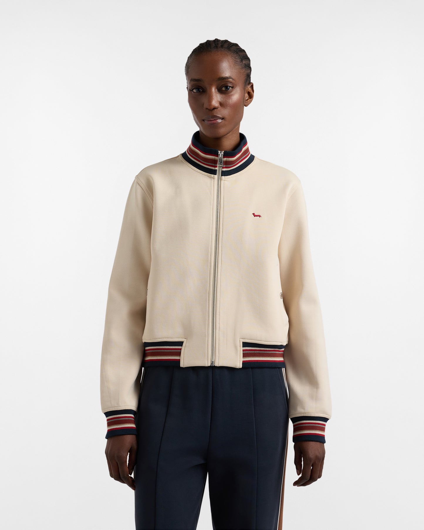 HARMONT&BLAINE 
FELPA FULL ZIP CON COSTINE RIGATE FMQD91 021897