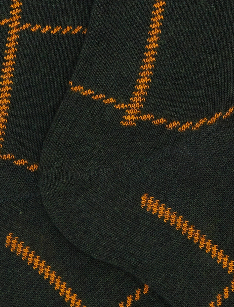 GALLO 
CALZE LUNGHE UOMO IN COTONE FANTASIA WINDOW PANE AP516382