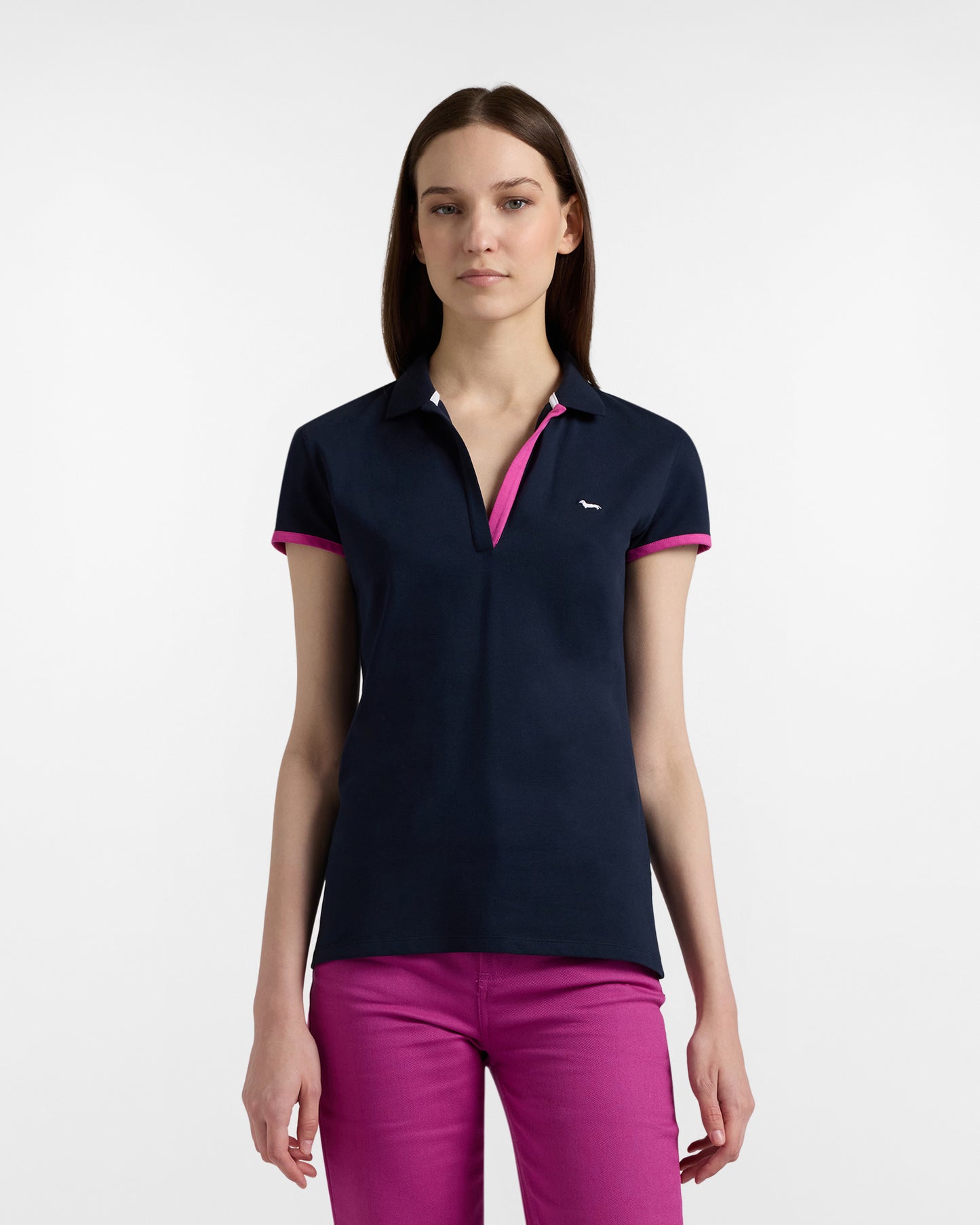 HARMONT&BLAINE 
POLO SLIM CON FINTA SENZA BOTTONI LSQD50 020862