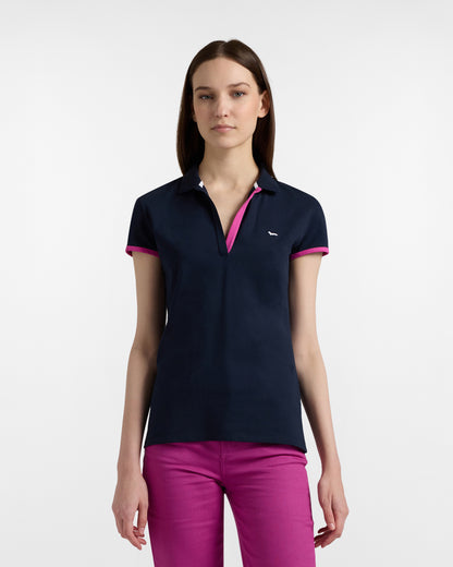 HARMONT&BLAINE 
POLO SLIM CON FINTA SENZA BOTTONI LSQD50 020862