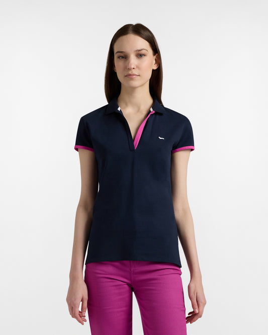 HARMONT&BLAINE 
POLO SLIM CON FINTA SENZA BOTTONI LSQD50 020862