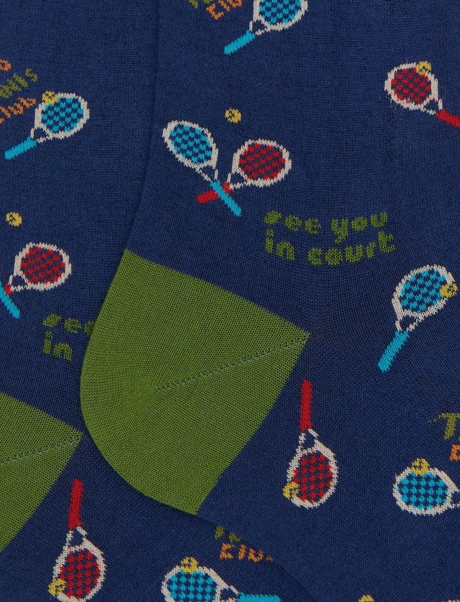 GALLO 
CALZE LUNGHE UOMO IN COTONE FANTASIA TENNIS AP516246