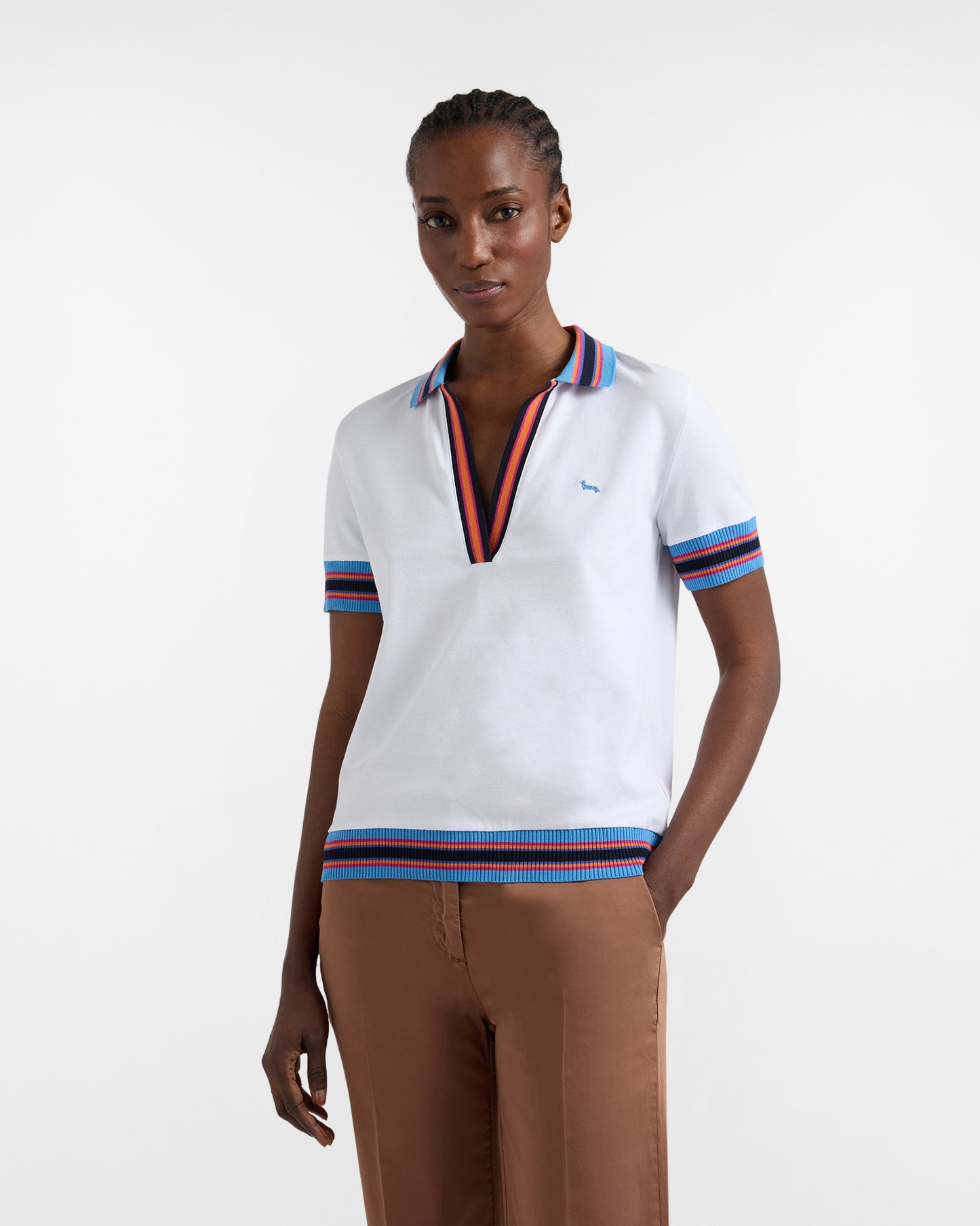 HARMONT&BLAINE 
POLO MORBIDA CON COSTINE MIX COLORI LMQDA2 021727