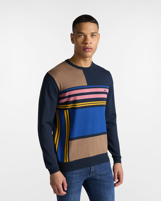 HARMONT&BLAINE
PULLOVER COLOR BLOCK HRP828 030788