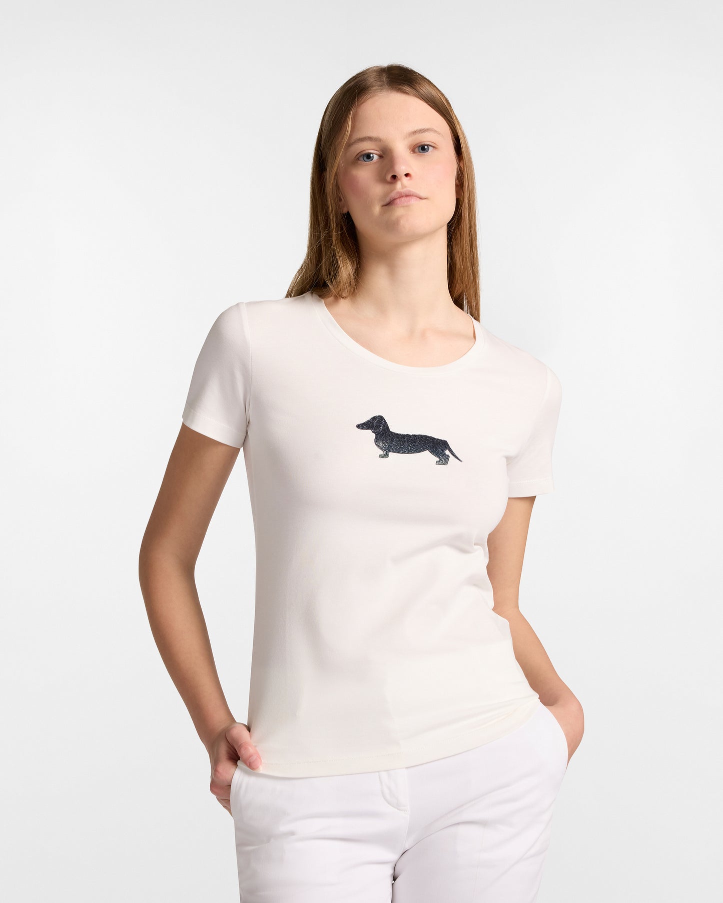 HARMONT&BLAINE
T-SHIRT CON BASSOTTO STRASS IMPD91 021789