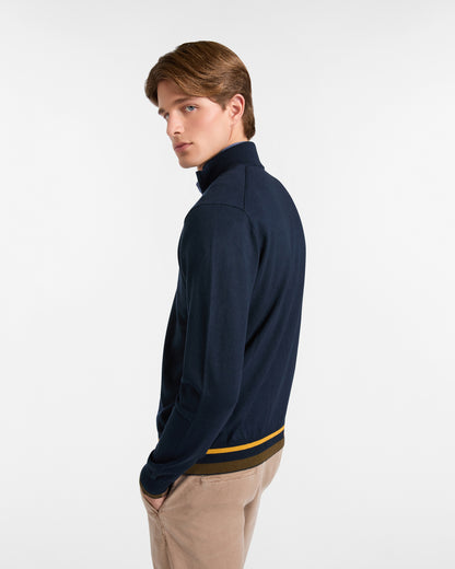 HARMONT&BLAINE
PULLOVER HALF ZIP COLOR BLOCK HRP651 030788