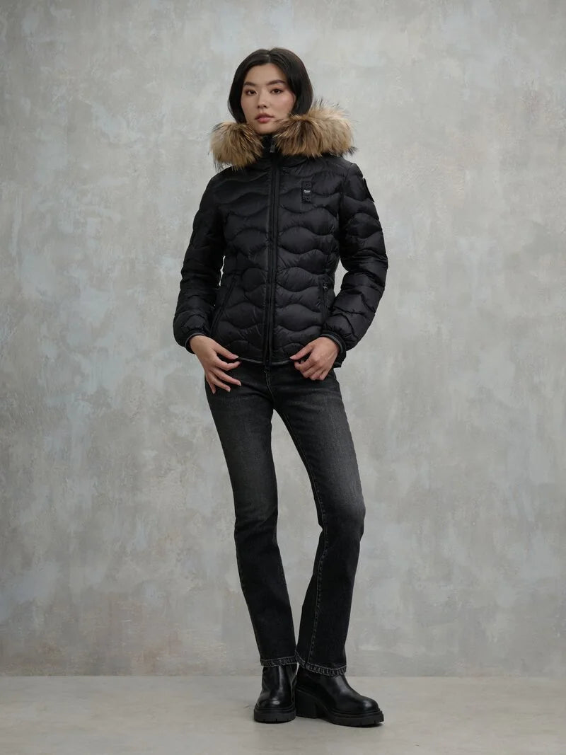 BLAUER
PIUMINO CON BORDO IN PELLICCIA ALDIE 25WBLDC03096 006047