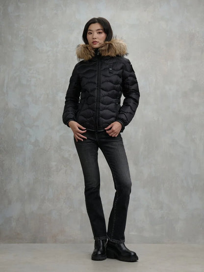 BLAUER
PIUMINO CON BORDO IN PELLICCIA ALDIE 25WBLDC03096 006047
