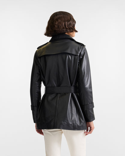 HARMONT&BLAINE
GIACCA IN PELLE CON CINTURA E IMPUNTURE SELLERIA P0PD17 085190