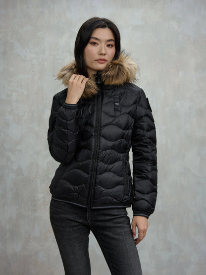 BLAUER
PIUMINO CON BORDO IN PELLICCIA ALDIE 25WBLDC03096 006047