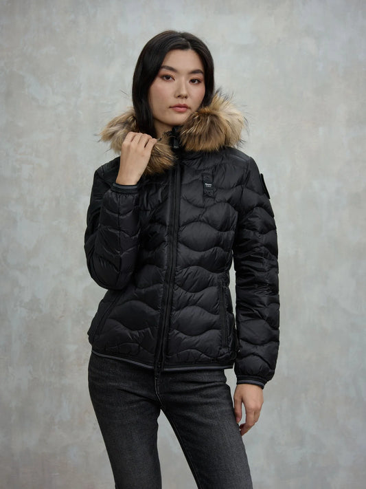 BLAUER
PIUMINO CON BORDO IN PELLICCIA ALDIE 25WBLDC03096 006047